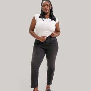 EMILY SLIM JEANS / WASHED BLACK